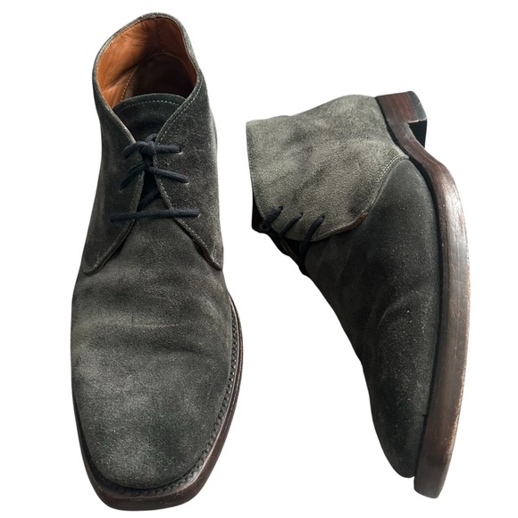 FRYE CHARCOAL SUEDE WESTON CHUKKA BOOTS SIZE 12